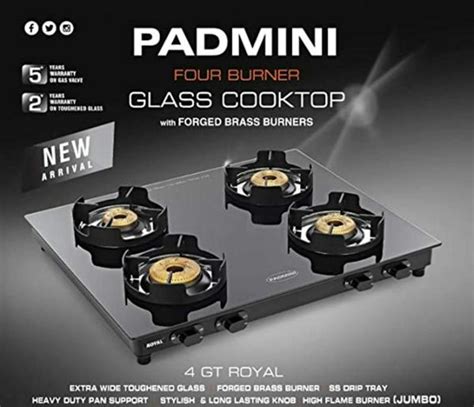 padmini 4 burner gas stove cs 4gt